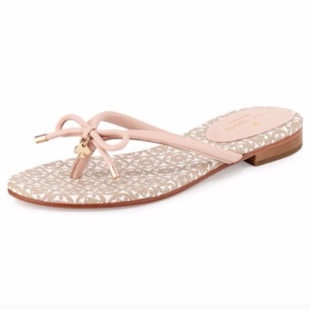 Kate Spade Mistic Leather Bow Charm Sandals